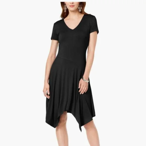 a line evening dress with sleeves Lady Black Tie - Carmine Gown - Beaded A-line Dress With Flutter Sleeves